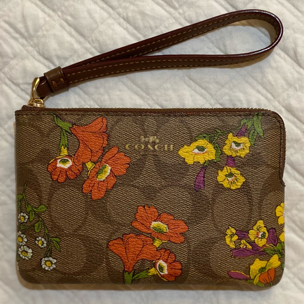 Coach Floral Wristlet - NWT